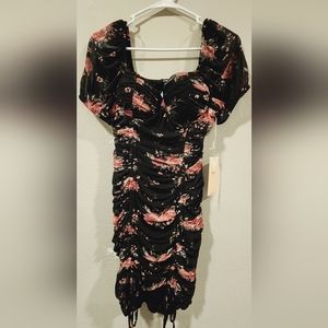 Black flower dress